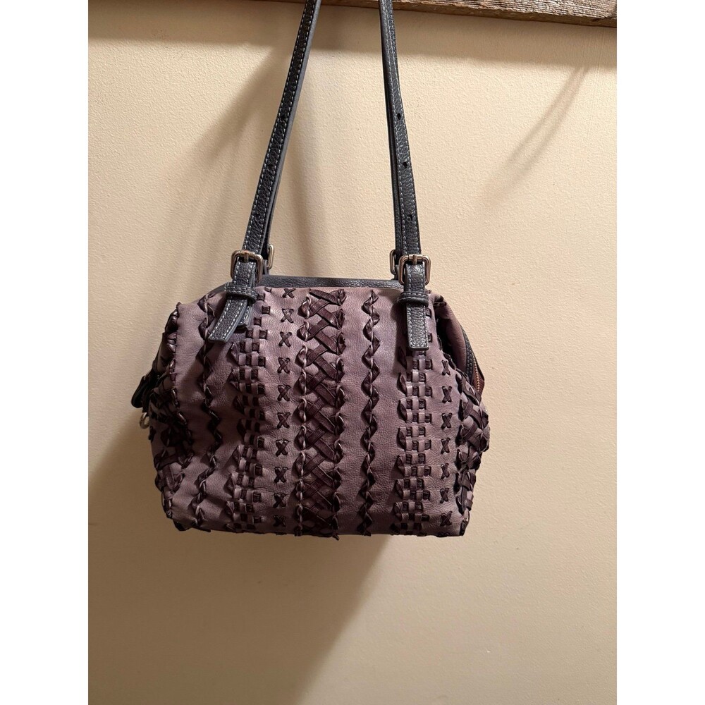 Gabs Braided Shoulder Convertible sides and bottom enlarging Purse EUC